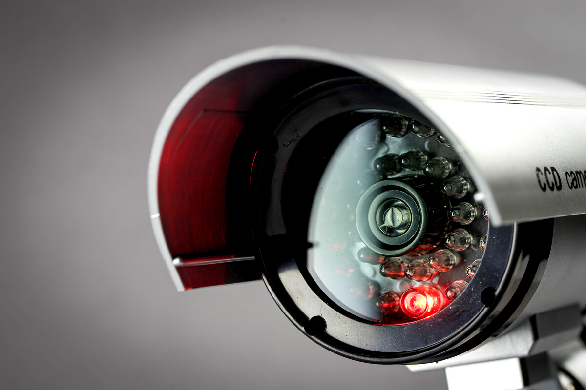 Security CCTV camera in office building